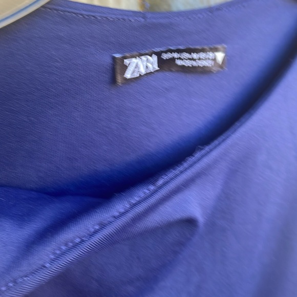 Zara Halter neck bodysuit snap-button fastening 5039/372 blue stretch M - Picture 5 of 16